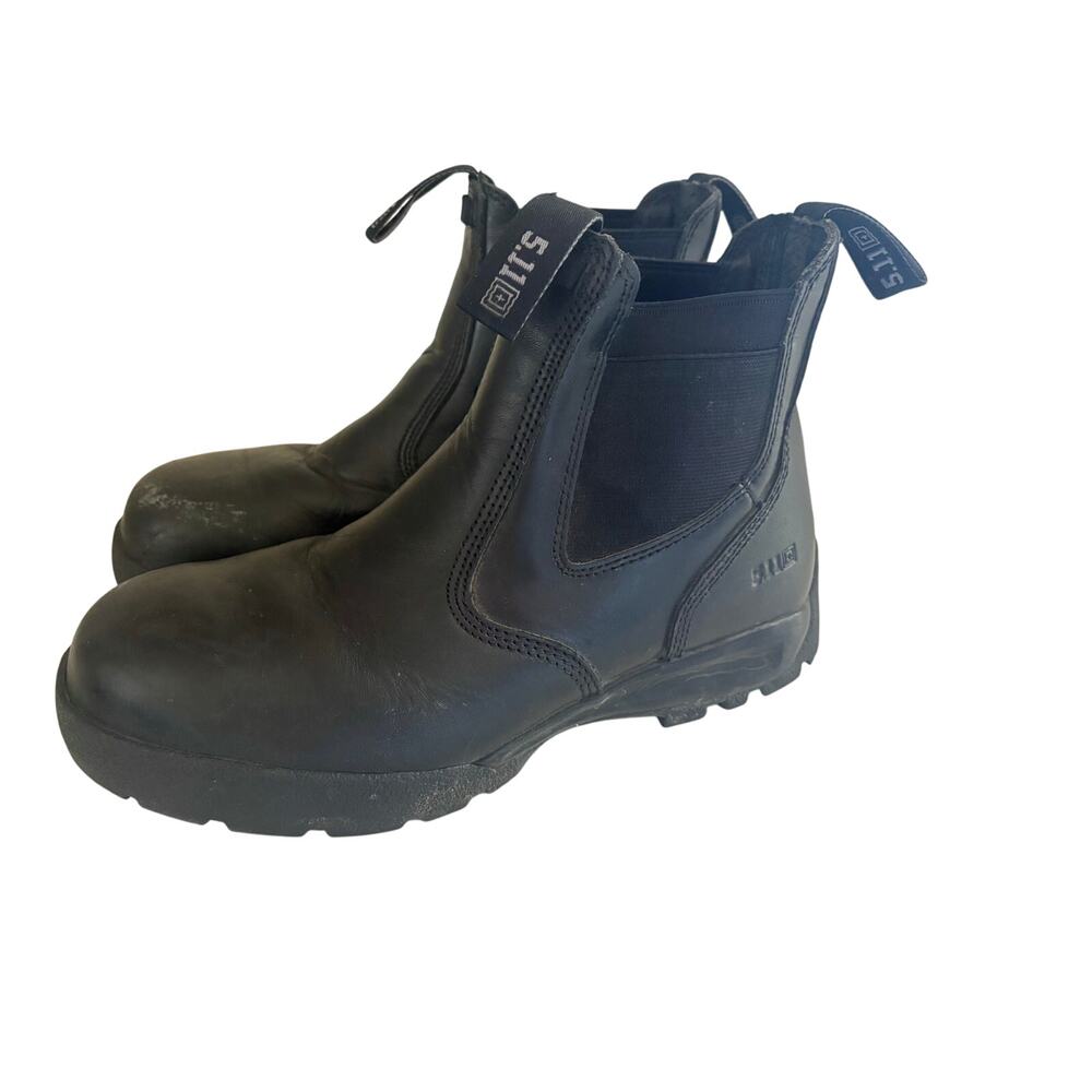 5.11 Tactical Black Slip On Work Boots Men’s Size 8 Chelsea Style Grip Sole